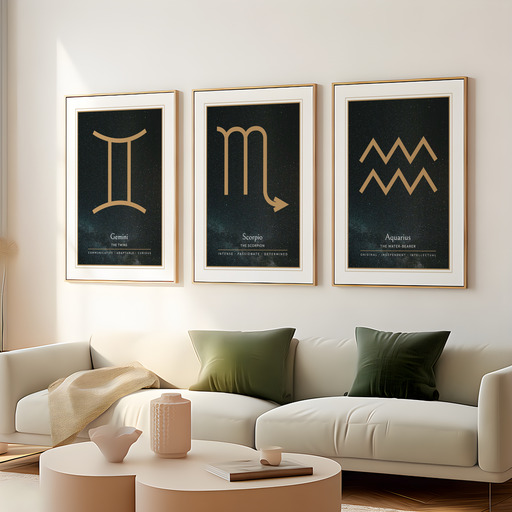 Scorpio in Simple Sharp Print - Custom Zodiac Sign Poster 9