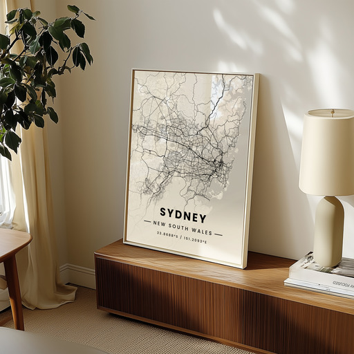 Sydney in Light Poster - Street Map 9