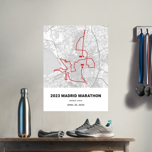 2023 Madrid Marathon Poster - Route Map 8
