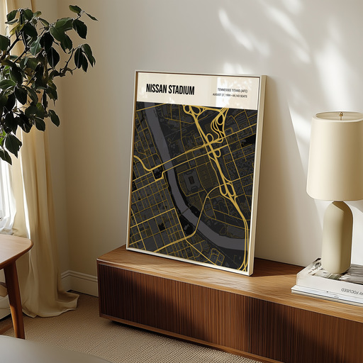 Tennessee Titans Stadium Poster - Street Map 11