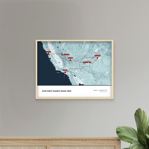 Our First Family Road Trip Poster - Route Map 8
