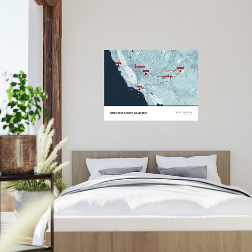 Our First Family Road Trip Poster - Route Map 9