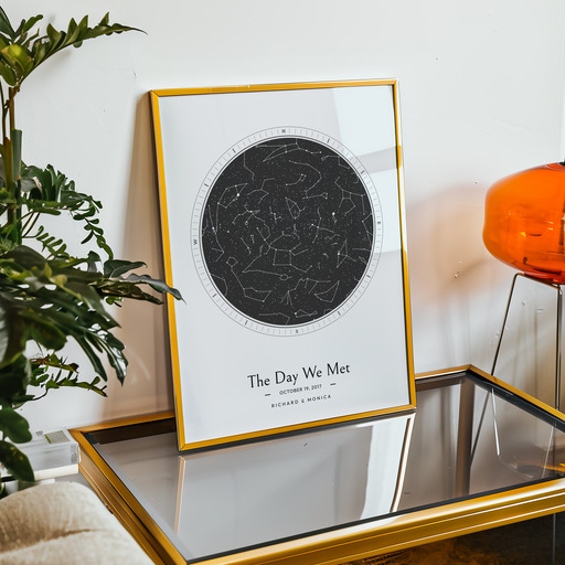 The Day We Met Poster - Classic Celestial Map 11