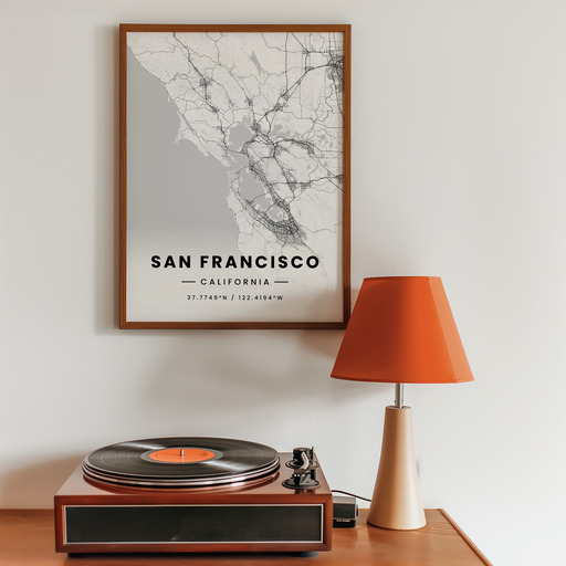 San Francisco in Light Poster - Street Map 10