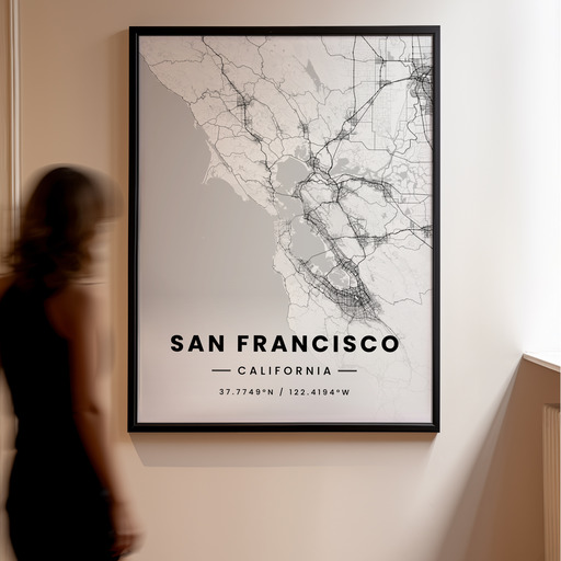San Francisco in Light Poster - Street Map 11