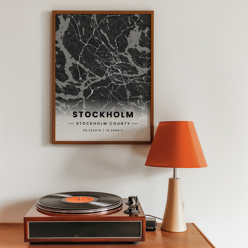 Stockholm in Dark Poster - Street Map 10