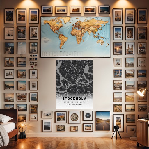 Stockholm in Dark Poster - Street Map 8