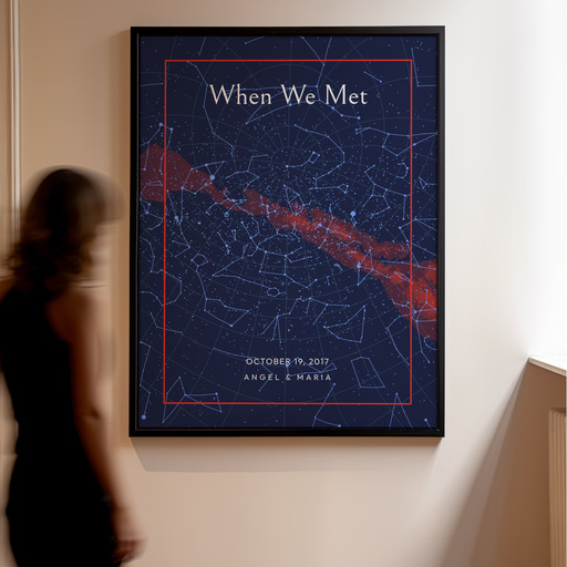When We Met Poster - Classic Celestial Map 10