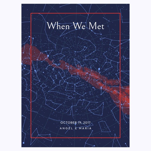 When We Met Poster - Classic Celestial Map 6