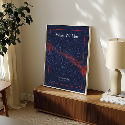 When We Met Poster - Classic Celestial Map 8