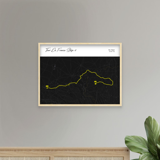 2023 Tour de France Stage 4 Poster - Route Map 9