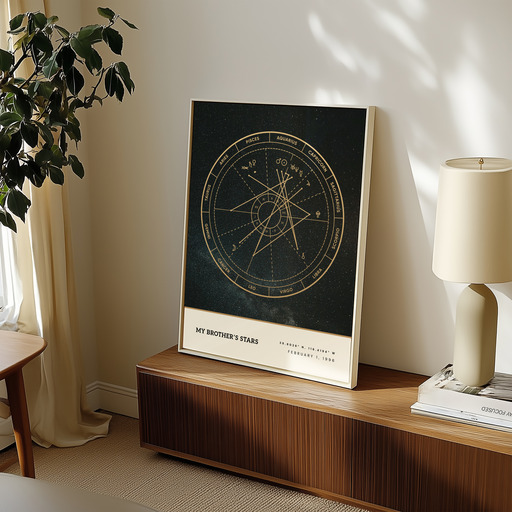 My Brother’s Stars Poster - Deep Space - Natal Chart 10