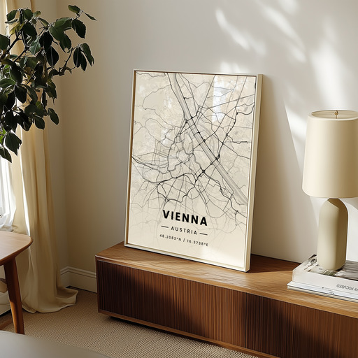 Vienna in Light Poster - Street Map 9