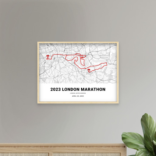 2023 London Marathon Poster - Route Map 10
