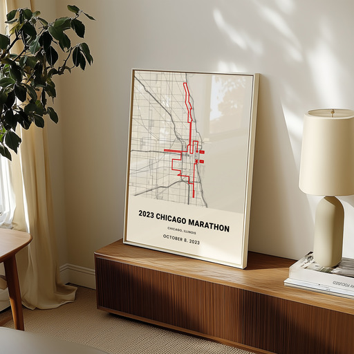 2023 Chicago Marathon Poster - Route Map 11