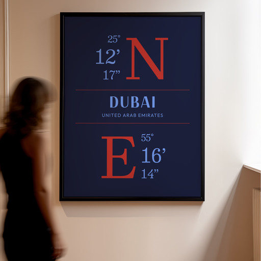 Dubai Coordinates Poster 11