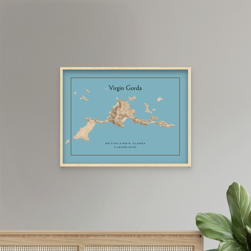 Island of Virgin Gorda Map Poster 8