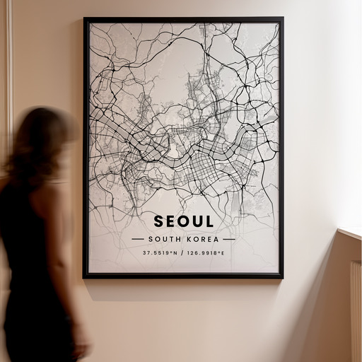 Seoul in Light Poster - Street Map 11