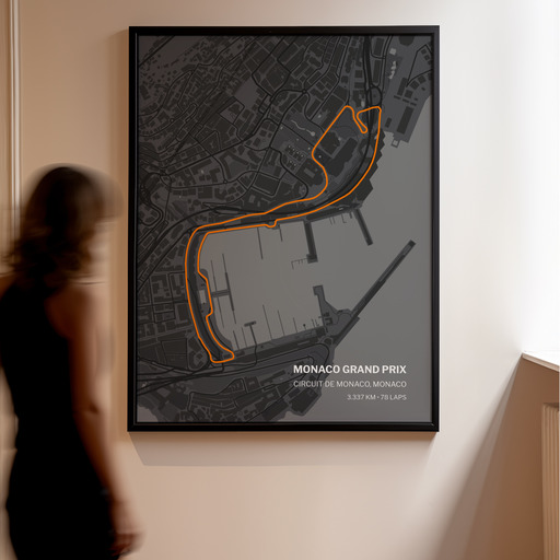 Monaco Grand Prix Poster - Track Map 11