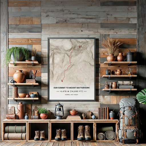 Our Summit: Mount Matterhorn Poster - Route Map 8