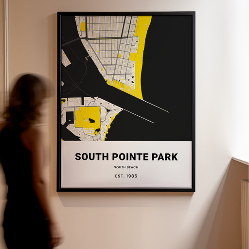 South Pointe Park Poster - Street Map 10