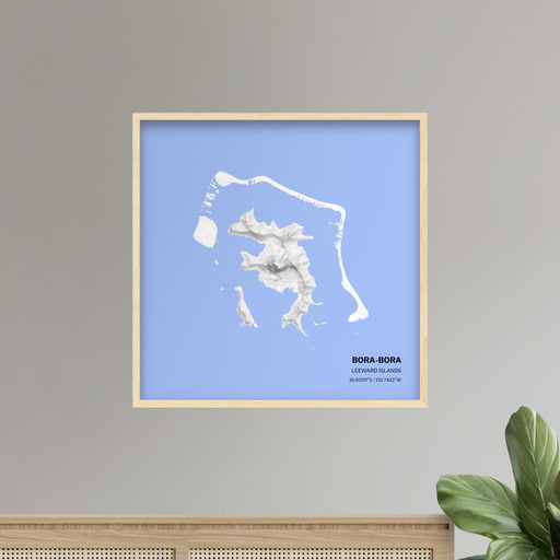 Island of Bora Bora Poster - Street Map 8