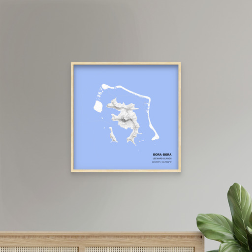 Island of Bora Bora Poster - Street Map 9