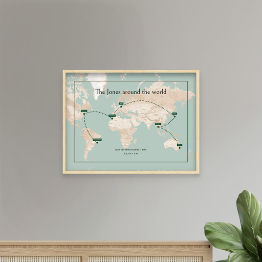 Our International Trip Poster - Route Map 8