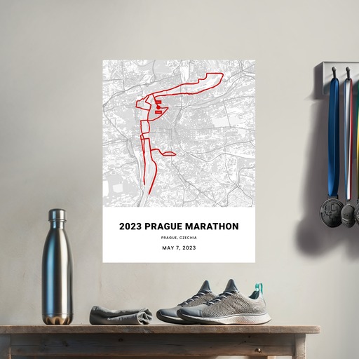 2023 Prague Marathon Poster - Route Map 8