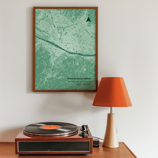 Ponte Vecchio Poster - Street Map 9