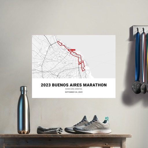 2023 Buenos Aires Marathon Poster - Route Map 8