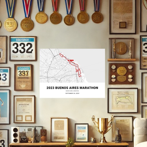 2023 Buenos Aires Marathon Poster - Route Map 9