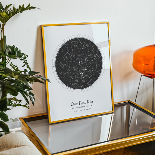 The Day We Had Our First Kiss Poster - Celestial Map 11