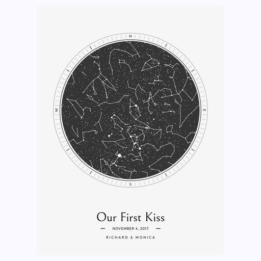 The Day We Had Our First Kiss Poster - Celestial Map 6