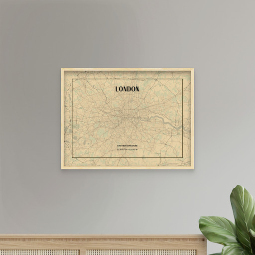 London in Vintage Poster - Street Map 9
