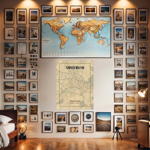 Amsterdam in Vintage Poster - Street Map 8