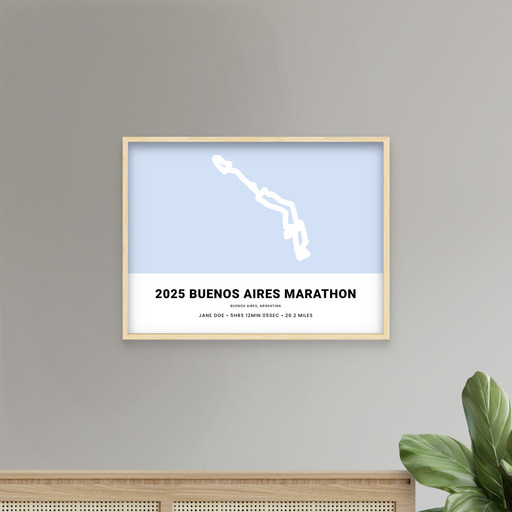 Minimalis 2025 Buenos Aires Marathon Poster - Route Map 8