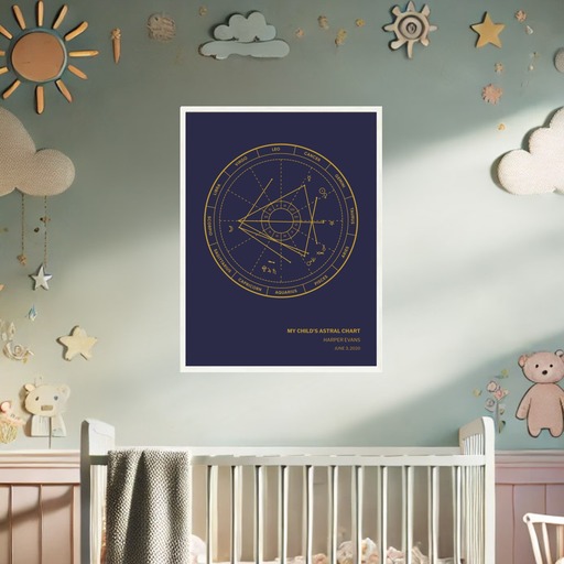 Dave’s Astral Chart Poster - Stardust - Natal Chart 9