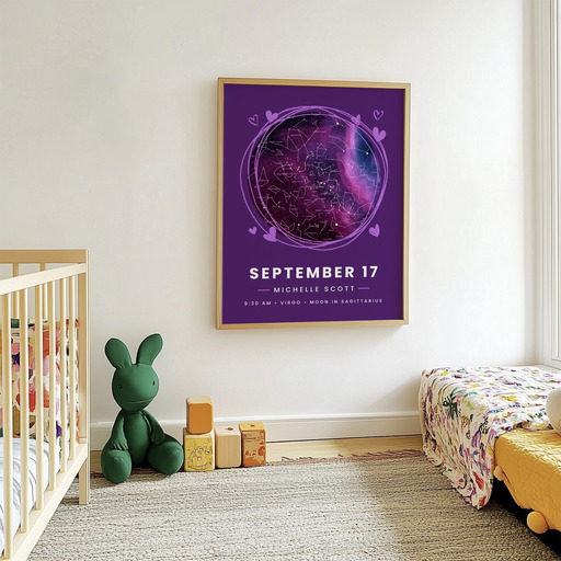 The Day you Were Born Poster - Nebula - Celestial Map 9