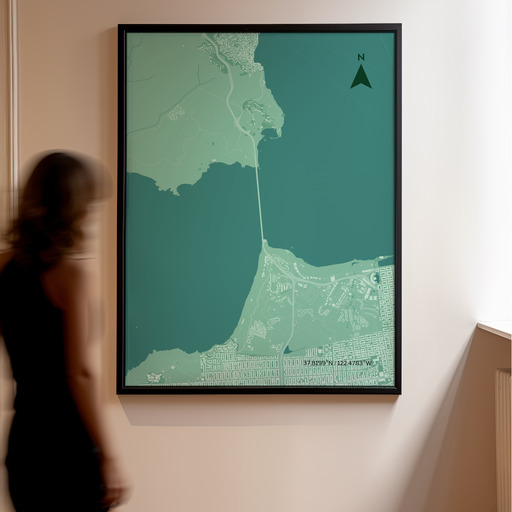 Golden Gate Bridge Poster - Street Map 10