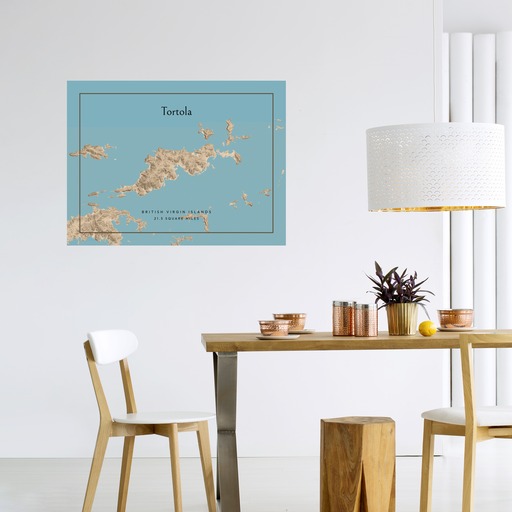 Island of Tortola Map Poster 11
