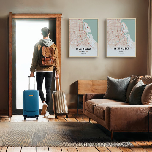 My Stay in La Boca Poster - Route Map 10