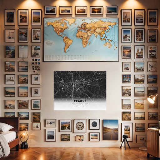 Prague in Dark Poster - Street Map 8