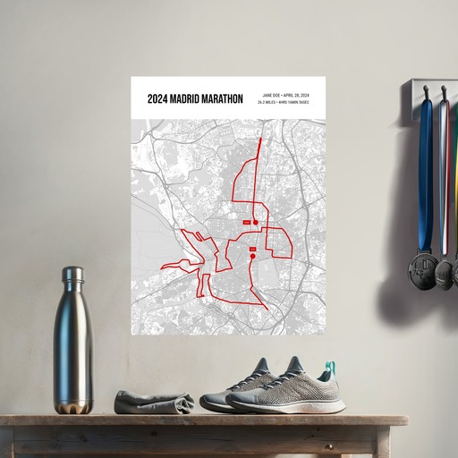 2024 Madrid Marathon Poster - Route Map 8