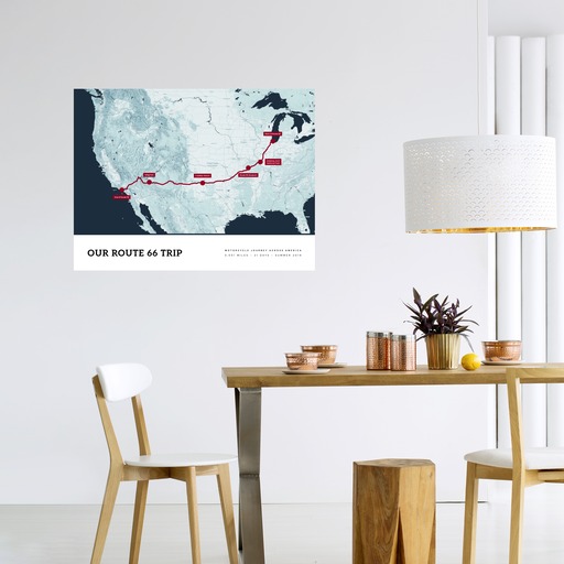 Our Route 66 Road Trip Poster - Route Map 11