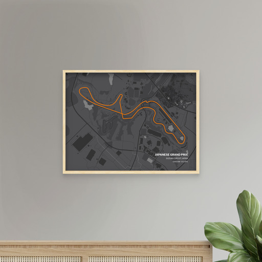 Japanese Grand Prix Poster - Track Map 9