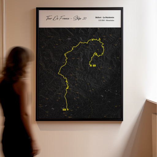 2023 Tour de France Stage 20 Poster - Route Map 11