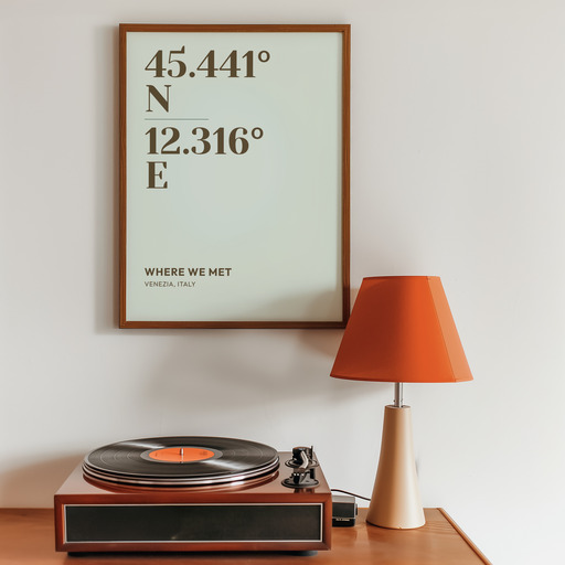 Where We Met Poster - Classic Coordinates 9