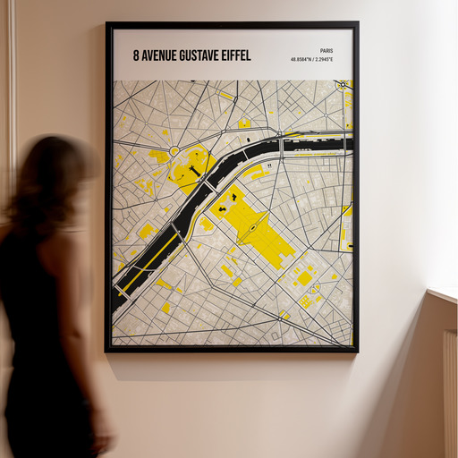 Eiffel Tower Poster - Street Map 10