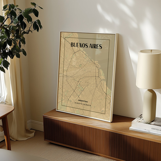 Buenos Aires in Vintage Poster - Street Map 9